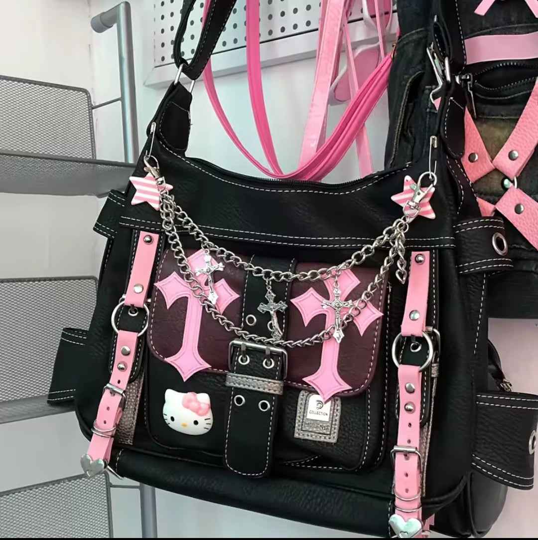 BOLSA HELLO KITTY PASTEL GOTH - Loja Bee Fancy
