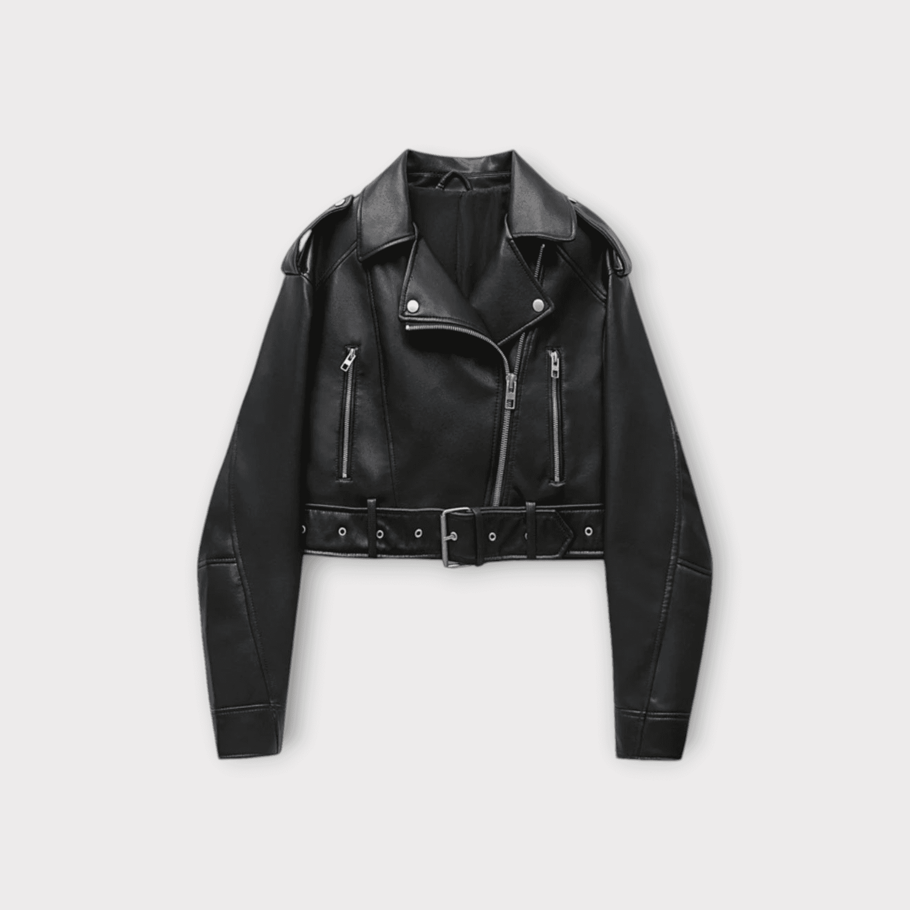 JAQUETA COURO PRETA CLASSIC - Loja Bee Fancy