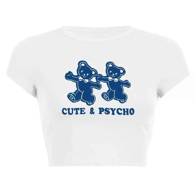 BABY TEE CUTE PSYCHO - Loja Bee Fancy