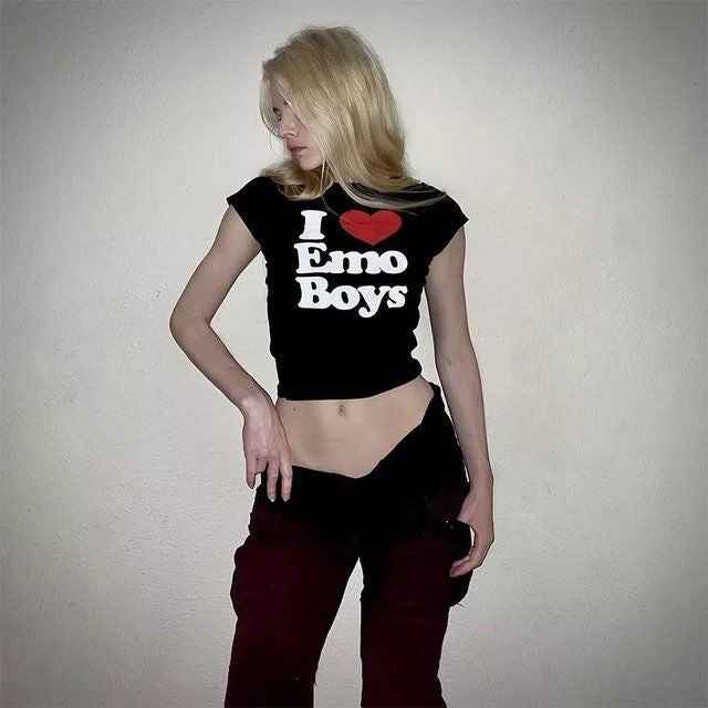 CROPPED I LOVE EMO BOYS - Loja Bee Fancy