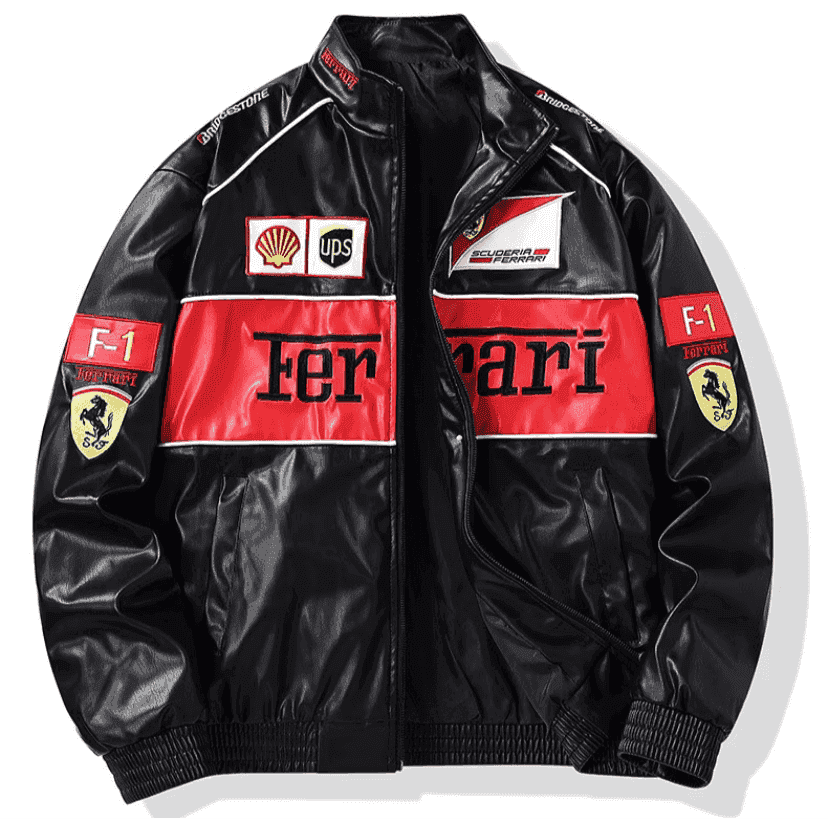 JAQUETA FERRARI RACER COURO - Loja Bee Fancy