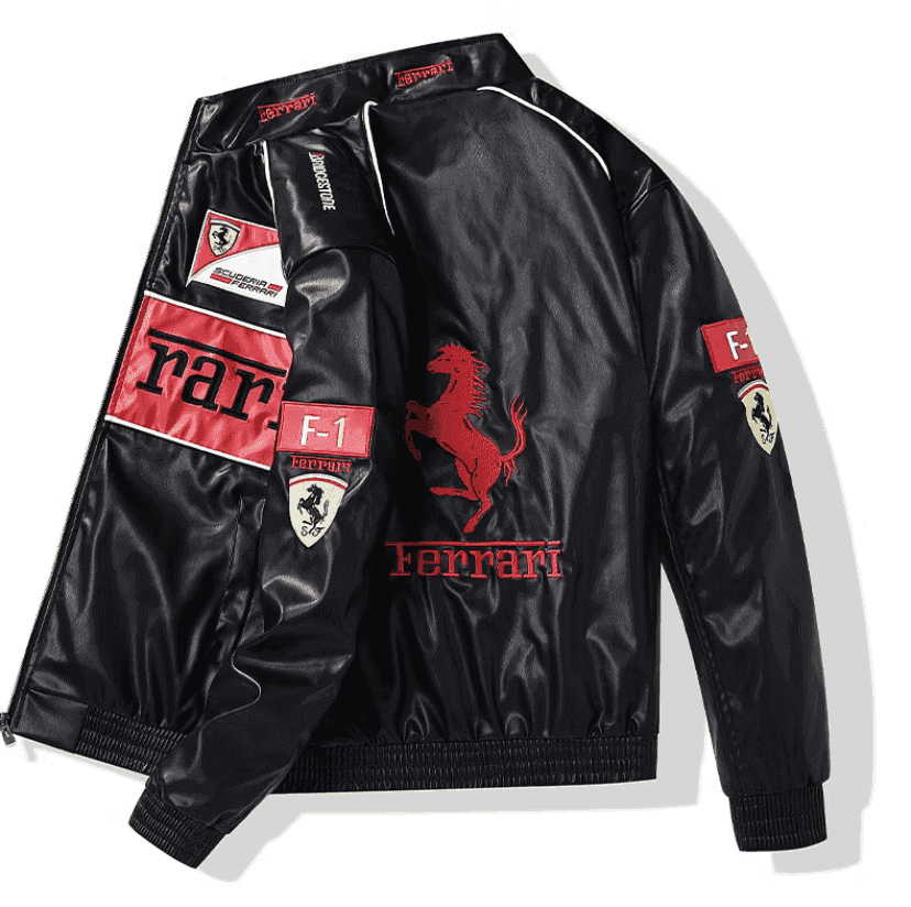 JAQUETA FERRARI RACER COURO - Loja Bee Fancy