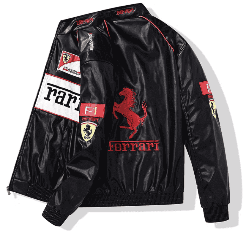 JAQUETA FERRARI RACER COURO - Loja Bee Fancy