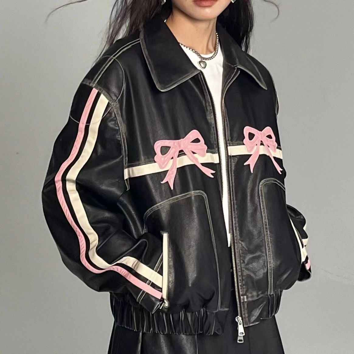 JAQUETA PINK MOTORCYCLE - Loja Bee Fancy