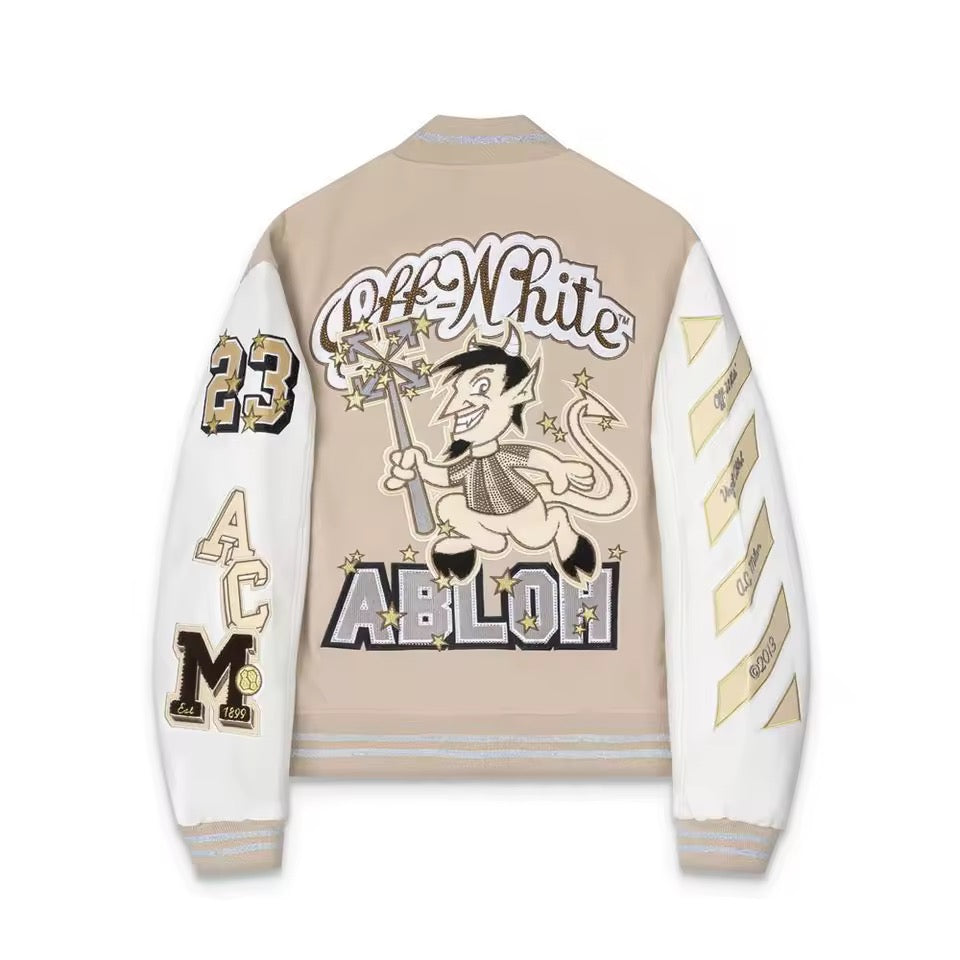 Jaqueta Varsity Off White x AC Milan - Loja Bee Fancy
