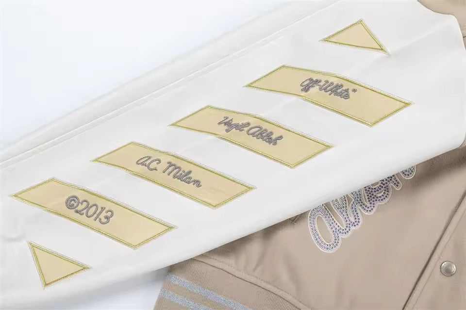 Jaqueta Varsity Off White x AC Milan - Loja Bee Fancy