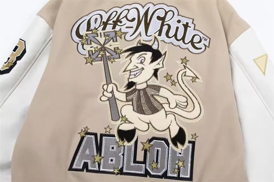 Jaqueta Varsity Off White x AC Milan - Loja Bee Fancy