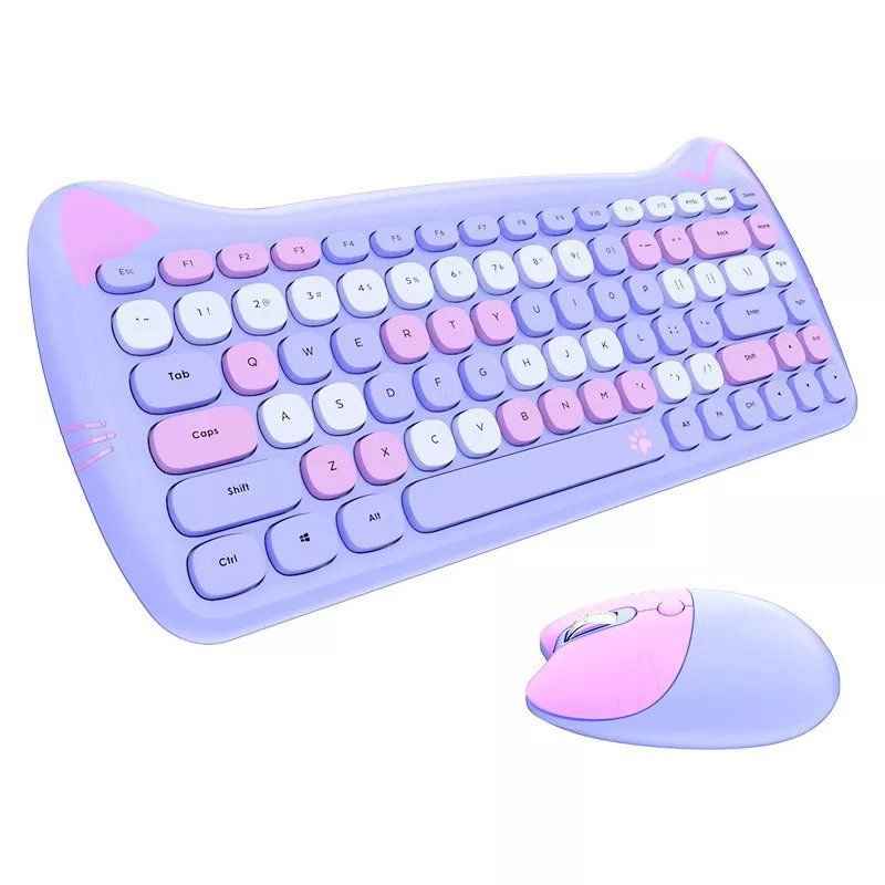 KIT TECLADO E MOUSE LITTLE CAT - Loja Bee Fancy