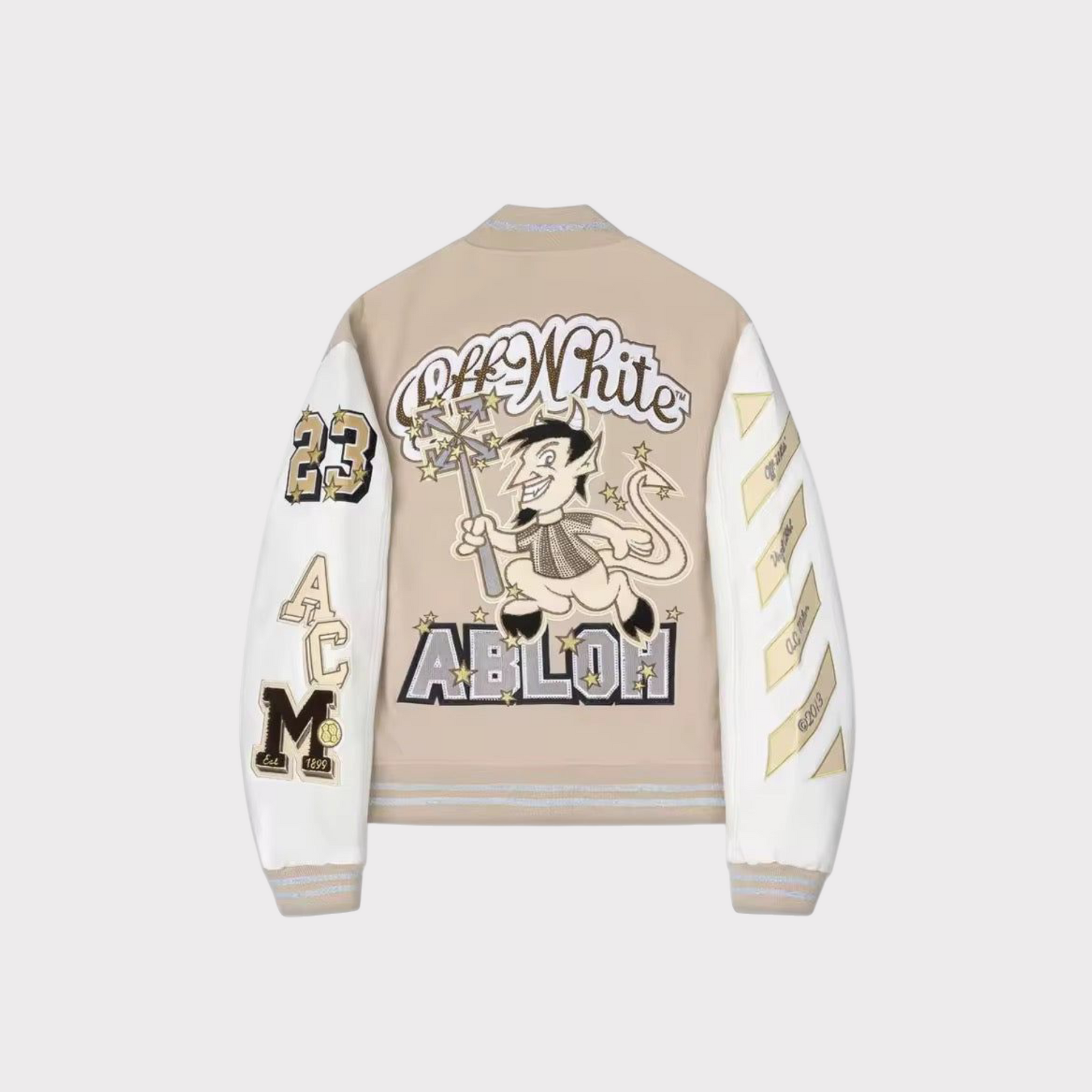 Jaqueta Varsity Off White x AC Milan - Loja Bee Fancy