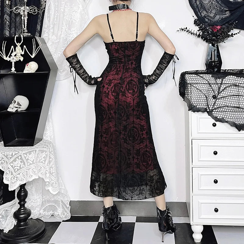 VESTIDO GÓTICO VERMELHO - Loja Bee Fancy