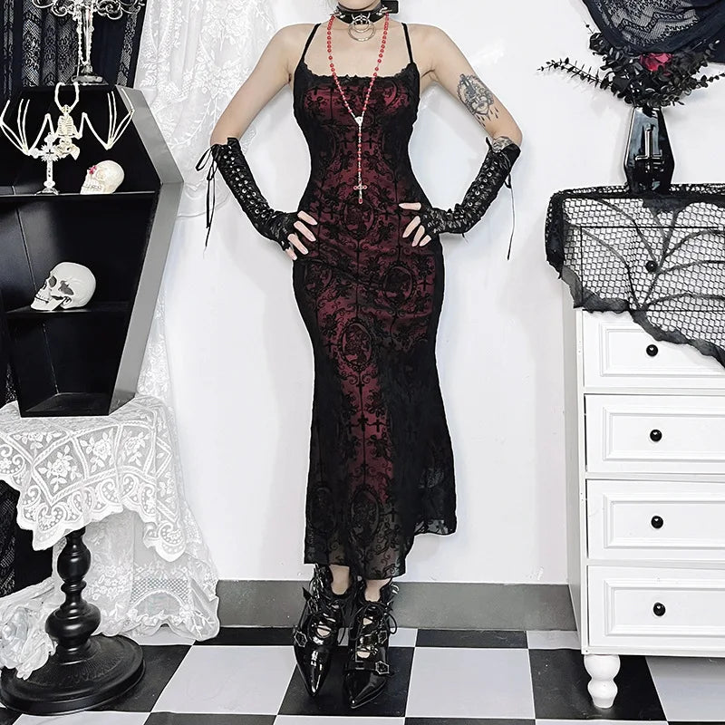 VESTIDO GÓTICO VERMELHO - Loja Bee Fancy