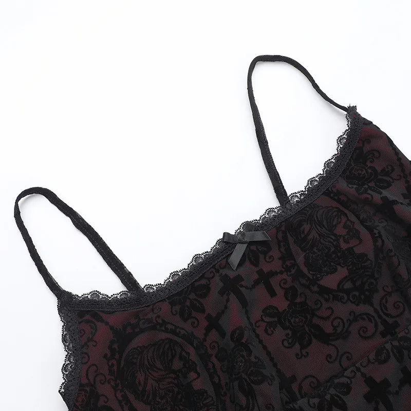 VESTIDO GÓTICO VERMELHO - Loja Bee Fancy