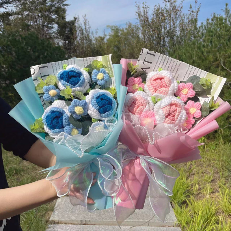 BUQUE DE FLORES EM CROCHE