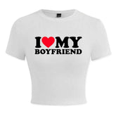 CROPPED I LOVE MY BOYFRIEND - Loja Bee Fancy