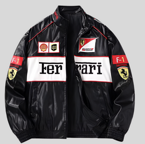 JAQUETA RACER FERRARI COURO
