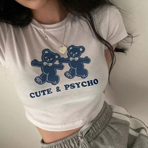 BABY TEE CUTE PSYCHO - Loja Bee Fancy