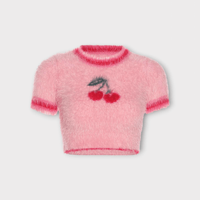 CROPPED FLUFFY CHERRY - Loja Bee Fancy