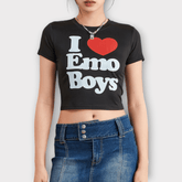 CROPPED I LOVE EMO BOYS - Loja Bee Fancy