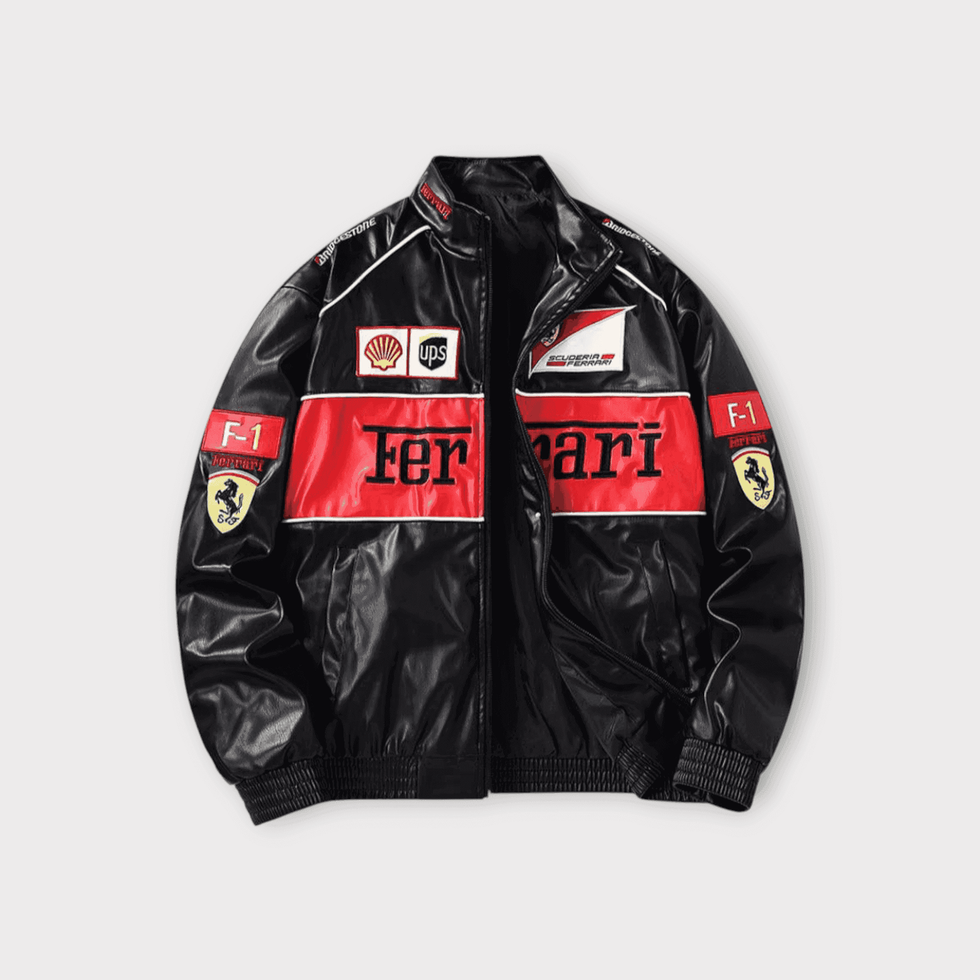 Jaqueta Ferrari Racer Couro