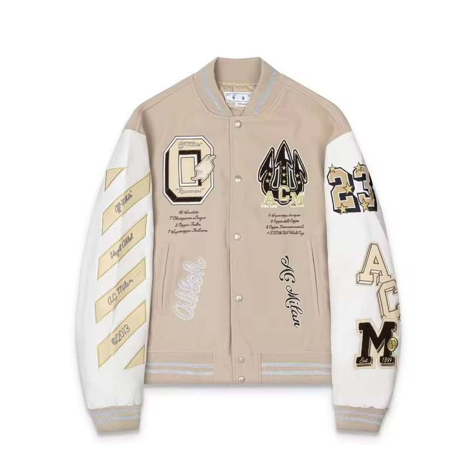 Jaqueta Varsity Off White x AC Milan - Loja Bee Fancy