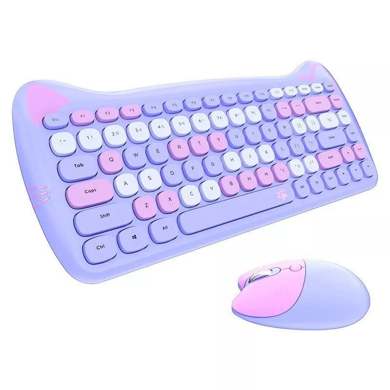 KIT TECLADO E MOUSE LITTLE CAT - Loja Bee Fancy