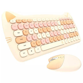 KIT TECLADO E MOUSE LITTLE CAT - Loja Bee Fancy