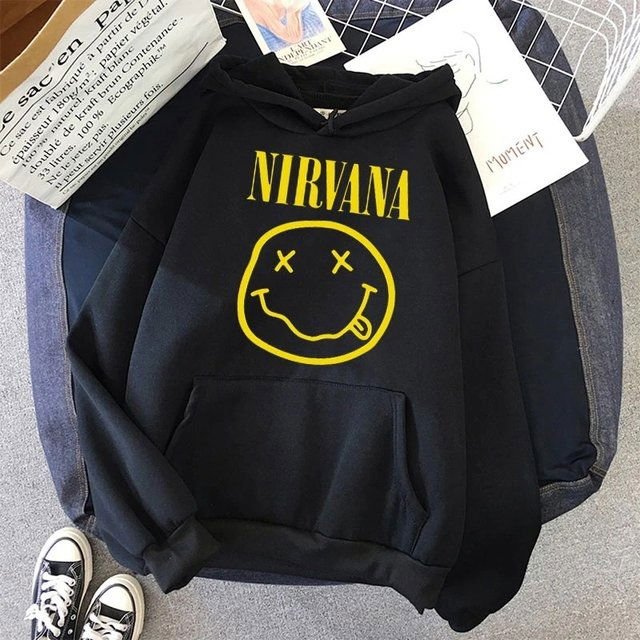 MOLETOM NIRVANA LOGO - Loja Bee Fancy