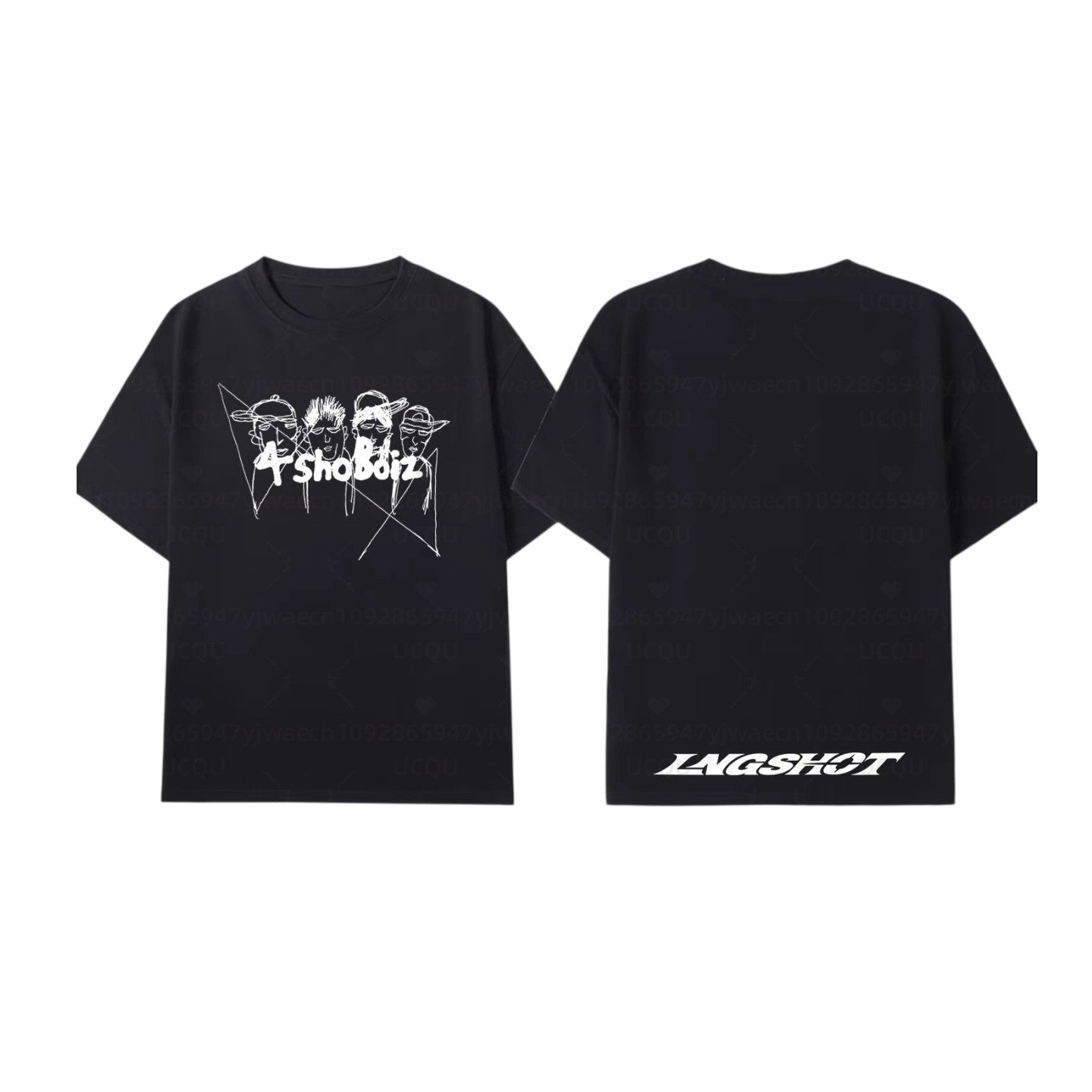 Camiseta de mangas curtas com desenho gráfico frontal em linhas e logo estampado na lateral inferior traseira