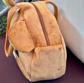Bolsa transversal de pelúcia em formato do ursinho Rilakkuma - Loja Bee Fancy