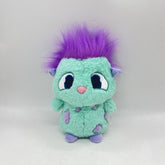 Personagem Bibble com corpo azul turquesa, topete roxo e pequenas asas nas costas