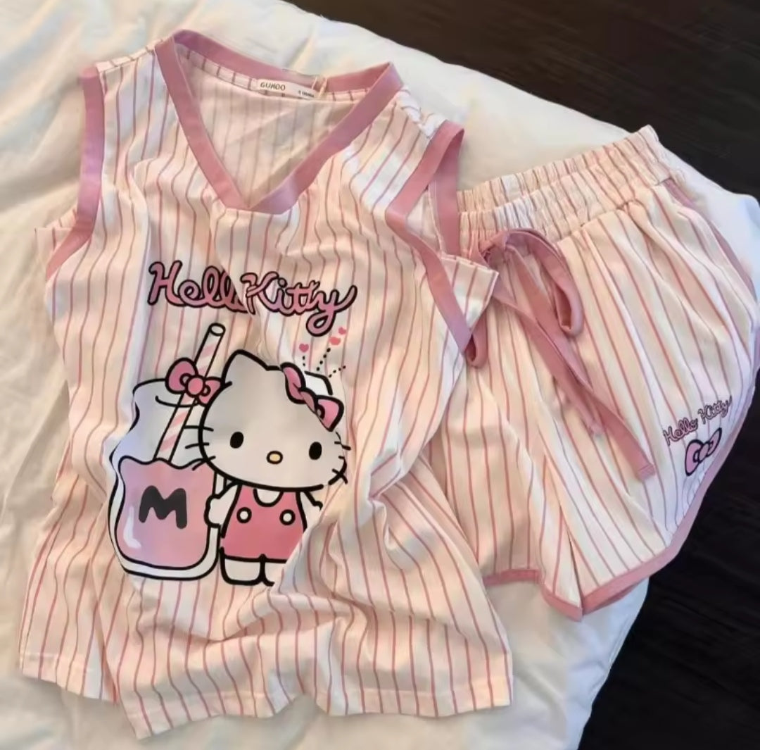Conjunto Pijama Hello Kitty de Verão - Loja Bee Fancy